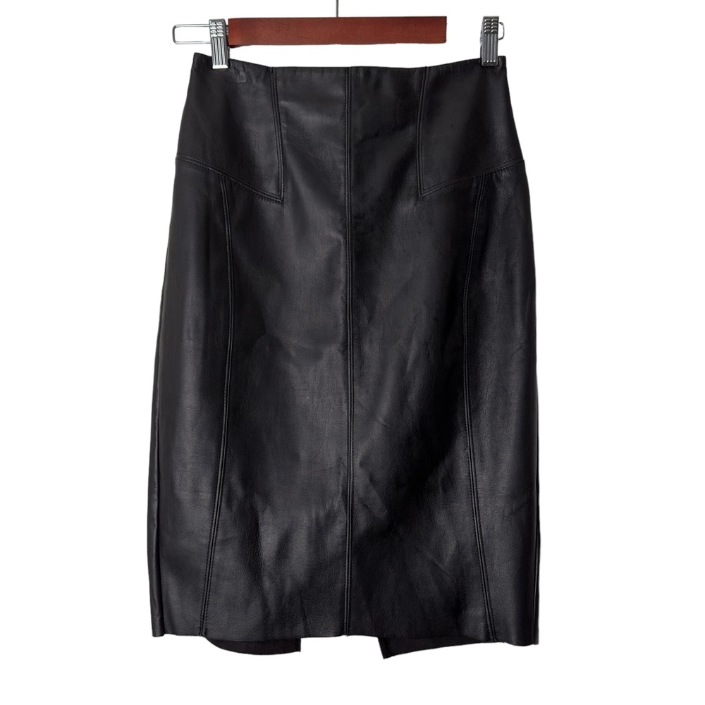 Express Faux Leather Midi Black Skirt